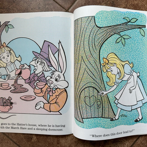 Vintage 1994 Alice in Wonderland Paint with water & dot to dot new unused - Picture 4 of 11
